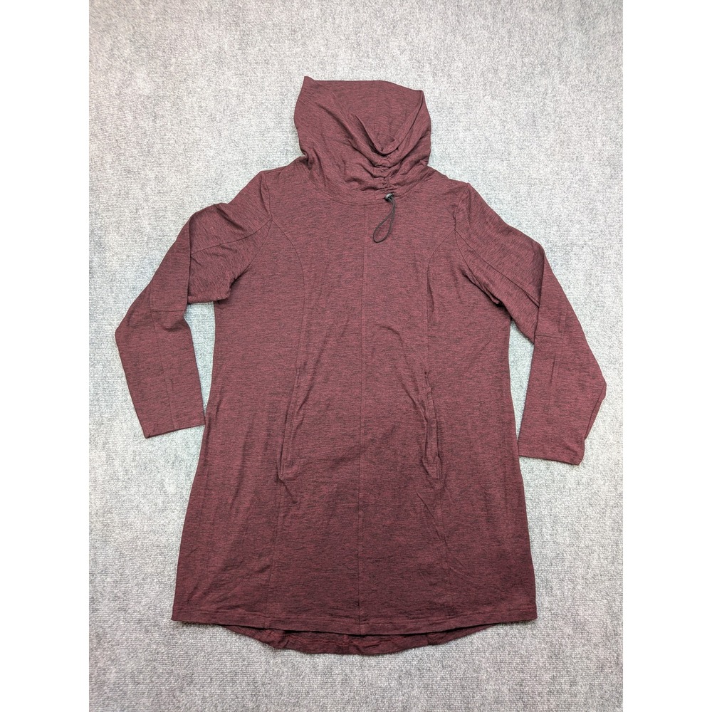 Maurices Tunic Dress Womens Heathered Burgundy Pockets Funnel Neck 1x Soft‎ Fall